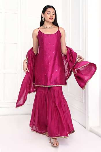 Komal Shah Badla Embroidered Kurta Gharara Set 