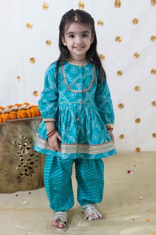 Printed Peplum Kurta & Salwar Set 