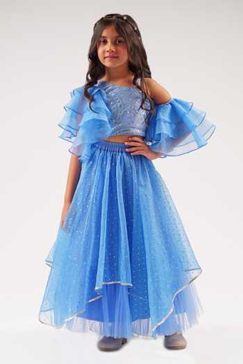 Lil Drama Bollywood Tadka Embroidered Ghagra & Choli Set 