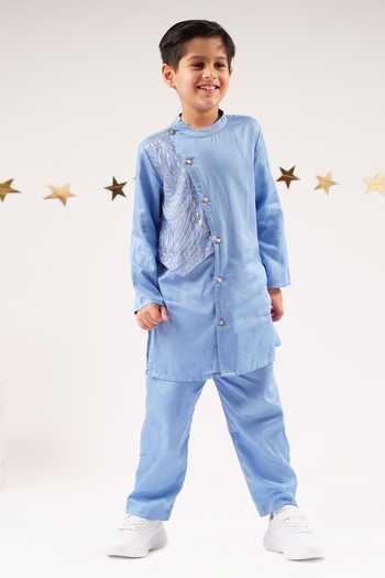 Lil Drama Bollywood Kurta Placement Embroidered Kurta Set 