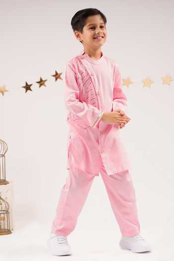 Lil Drama Bollywood Kurta Gota Embroidered Kurta Set 