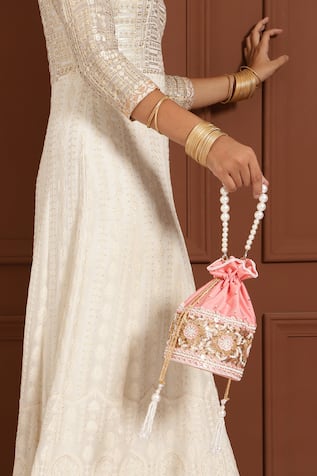 The Tan Clan Ama Embroidered Potli Bag 