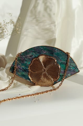 The Tan Clan Bahaar Mother Of Pearl Clutch 