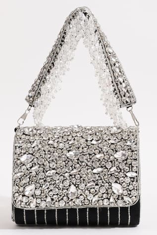 The Tan Clan Grace Rhinestone Embellished Clutch 