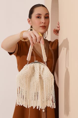 Pearl Hand Embroidered Potli Bag 