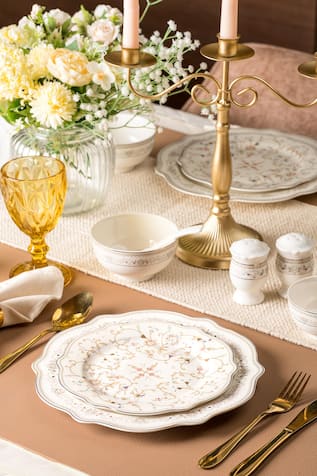 Flower Pattern Dinner Set 