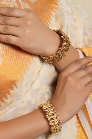 SMARS JEWELRY Temple Motif Kadas - Set of 2 