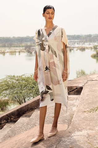 Ibis Art Print Kaftan 