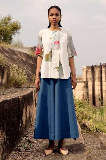 Kharakapas Silia Abstract Print Top 