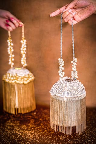 Ella Floral Embellished Potli Bag 