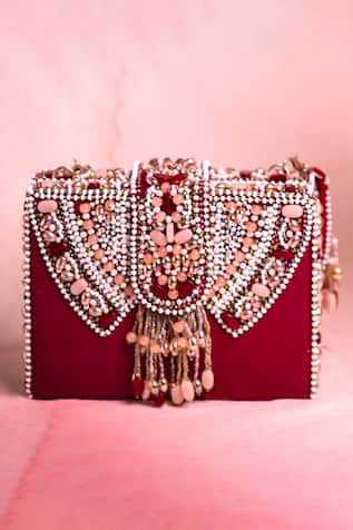 House Of Kosha Sara Crystal Hand Embellished Bag 