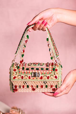Noor Bead Embellished Hand Bag 