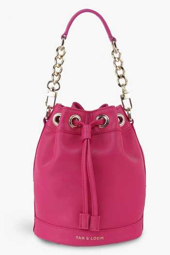 Tan & Loom Bombay Leather Solid Bucket Bag 