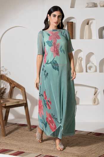 Preeti Mehta Florette Print Kaftan & Palazzo Set 