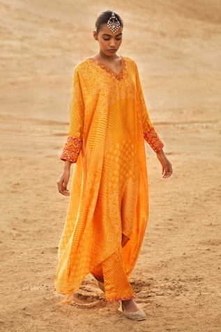 PUNIT BALANA Bandhani Print Kaftan With Pant