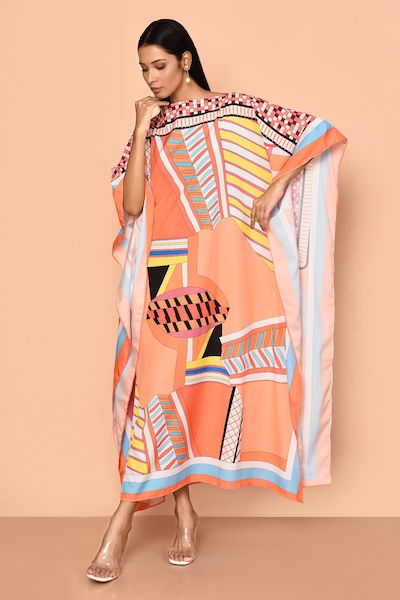 Naintara Bajaj Geometric Abstract Kaftan