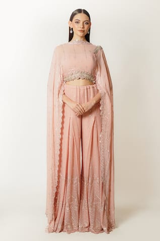 Rabani & Rakha Adha Embroidered Blouse & Palazzo Set 