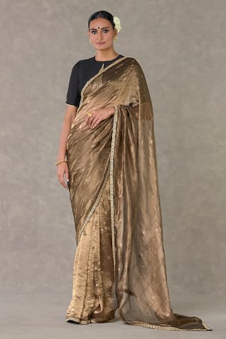 Masaba Surma Saree With Unstitched Raw Silk Blouse Piece 