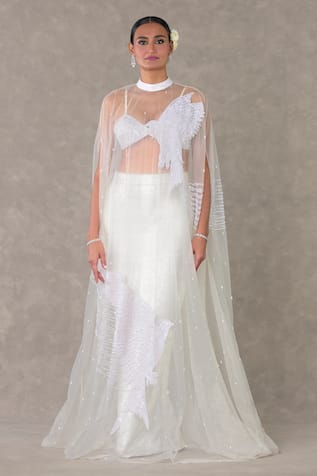 Masaba Son Chidiya Embellished Cape Skirt Set