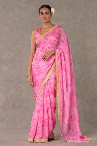 Masaba Bloomerang Print Saree With Unstitched Blouse Piece 