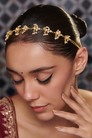 Paisley Pop Kundan Embellished Head Band 
