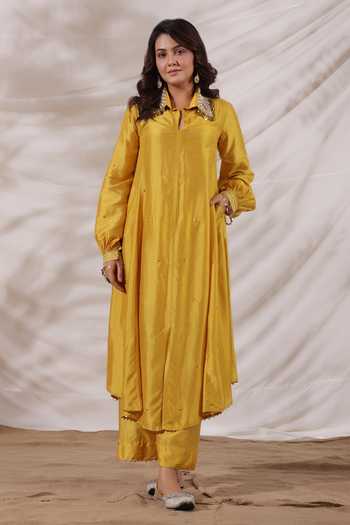 Label Niti Bothra Pankh Sequin Embroidered Anarkali & Palazzo Set 