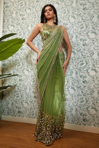 Perfect Times Pre-Stitched Saree With Blouse 