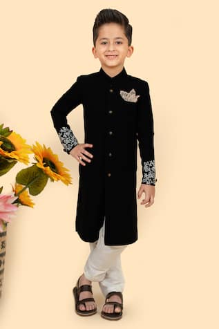 Little Boys Closet Straight Sherwani With Pant 