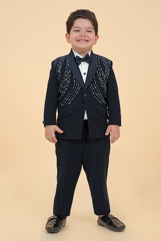 Cutdana Embroidered Tuxedo Set 