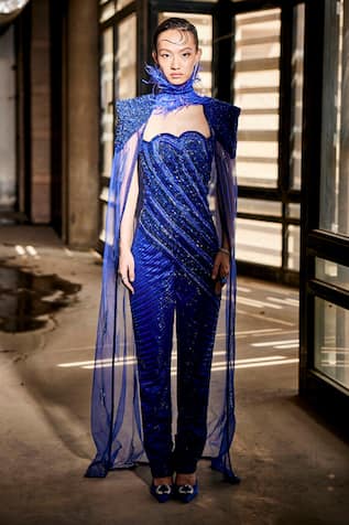 Garima Karwariya Designs The Euphoria Embroidered Jumpsuit & Cape Set 