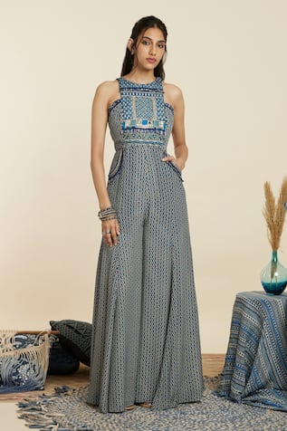 SVA by Sonam & Paras Modi Geometric Print Jumpsuit 