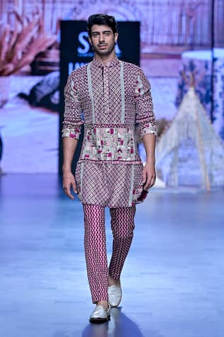 SVA by Sonam & Paras Modi Jaal Print Embellished Kurta With Pant 