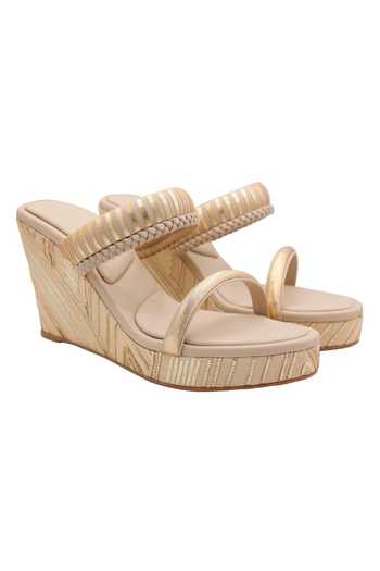 Veruschka By Payal Kothari Barfi Vegan Leather Wedges 