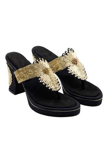 Veruschka By Payal Kothari Zardozi Embroidered Heels 