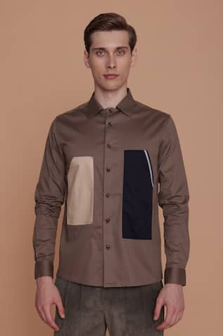 Lacquer Embassy Kiowa Solid Cotton Shirt 