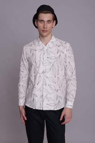 Lacquer Embassy Prairie Falling Leaves Print Shirt 