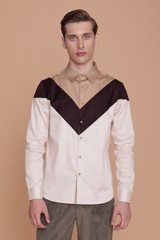 Lacquer Embassy Zemu Color Block Shirt 