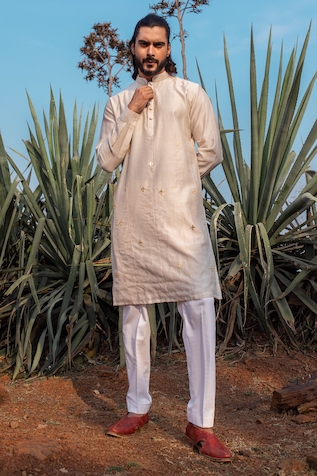 Runit Gupta Aero Metallic Embroidered Kurta Set