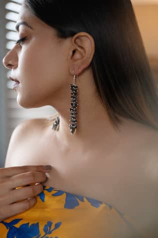 Onyx & Stone Embellished Earrings 