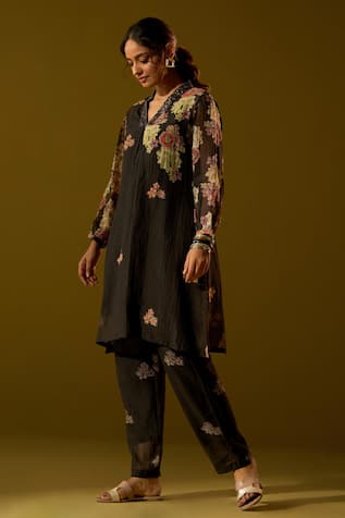 ta’assur Chanderi Printed Kurta & Pant Set 