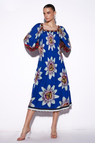 Verb By Pallavi Singhee Floral Bloom Print Dress 