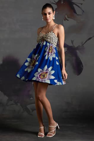 Verb By Pallavi Singhee Daisy Print Short Dress 