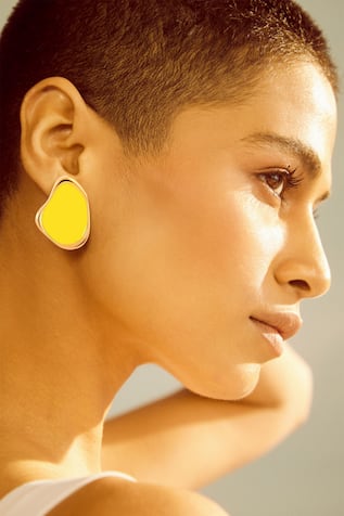 Voyce Jewellery Miami Enamel Stud Earrings 