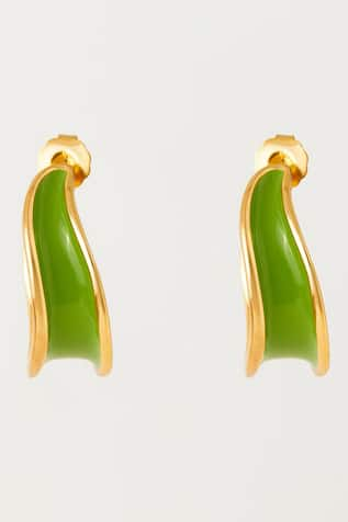 Voyce Jewellery Kandy Semi Hoop Earrings 