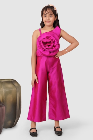 Buy Maroon Cotton Capri Pants For Girls by Khela Online at Aza Fashions.