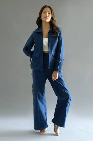 Kritika Madan Label Jacket & Patch Pocket Pant Co-ord Set 