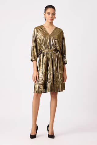 Scarlet Sage Adeline Metallic Dress 