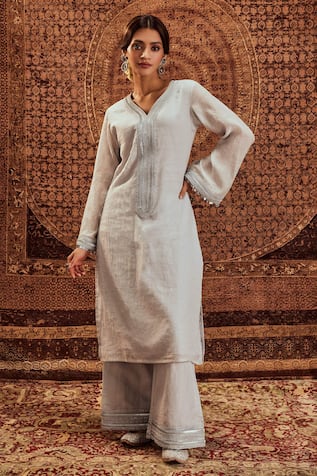 Silk Kurta Pant Set for Women | Designer Silk Kurtis Pant Online