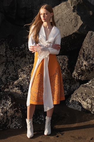Designer Midi Skirts to Buy Online for Women.