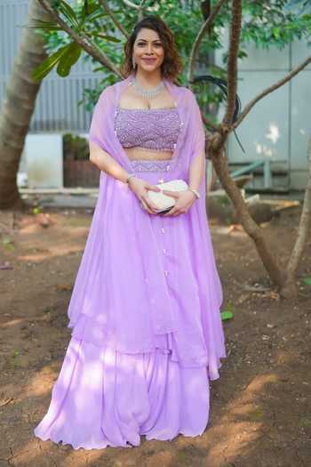 Omal Sindwani Cutdana Hand Embroidered Blouse Lehenga Set 